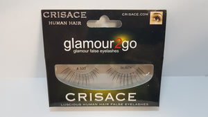 Crisace glamour2go Human Hair False Eyelashes (Black)