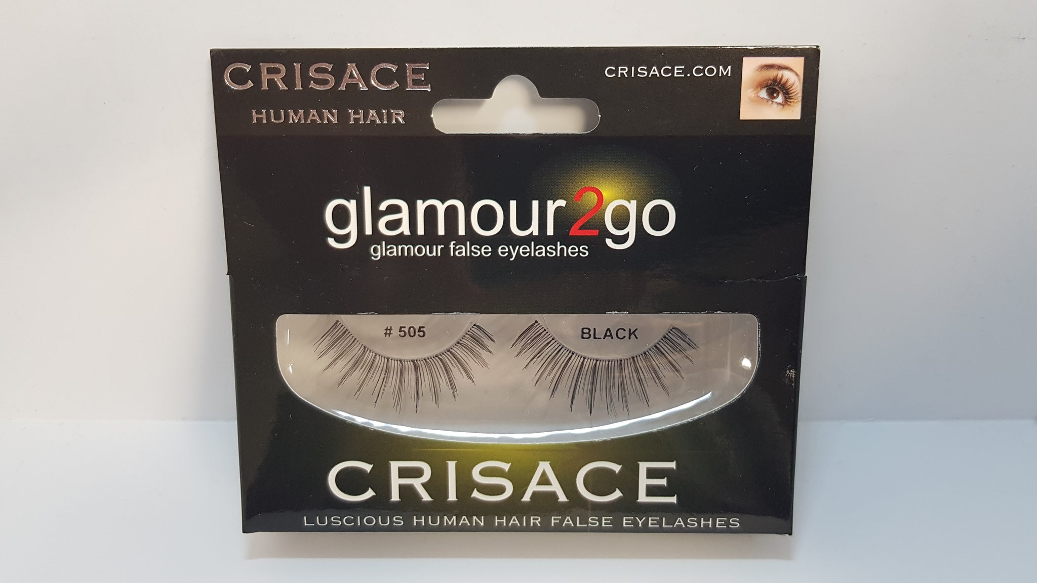 Crisace glamour2go Human Hair False Eyelashes (Black)