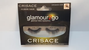 Crisace glamour2go Human Hair False Eyelashes (Black)