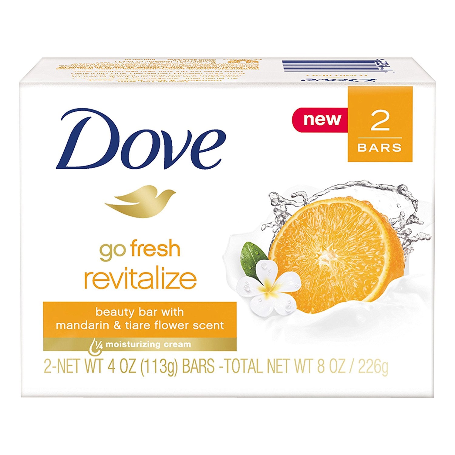 Dove Go Fresh Beauty Bar Mandarin & Tiare Flower 2 x 90g