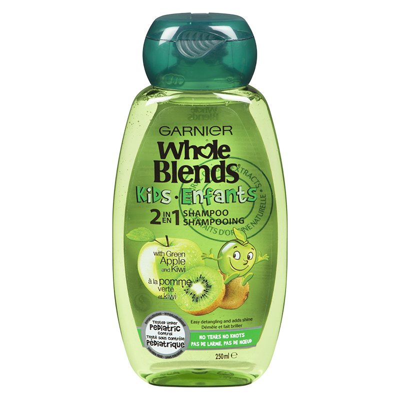 Garnier Kids 2 In 1 Shampoo With Green Apple And Kiwi 250ml