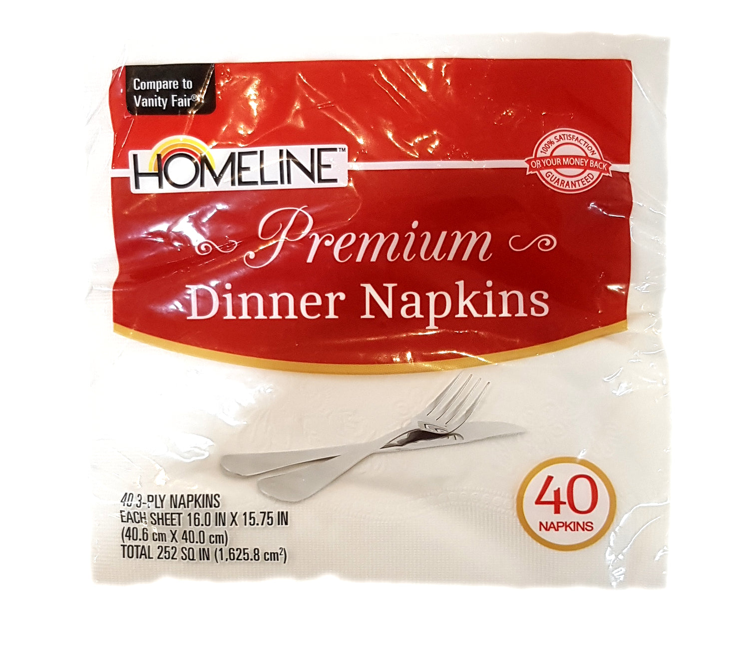 Homeline Premium Dinner Napkins 3-Ply 40pcs