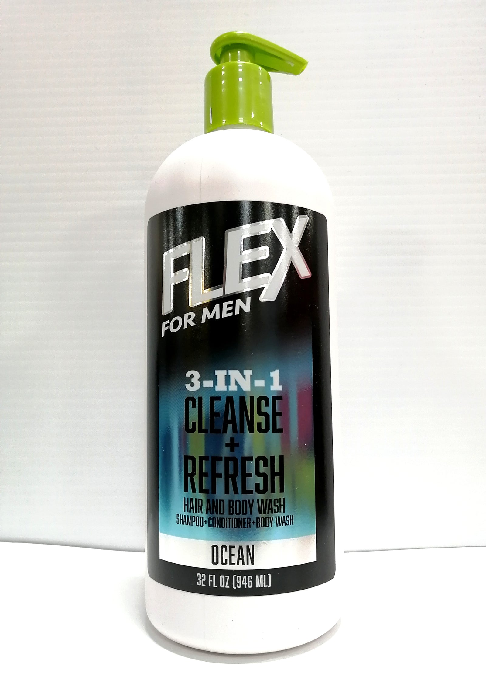 Flex for Men 3-in-1 Cleanse + Refresh Hair and Body Wash Ocean 946ml