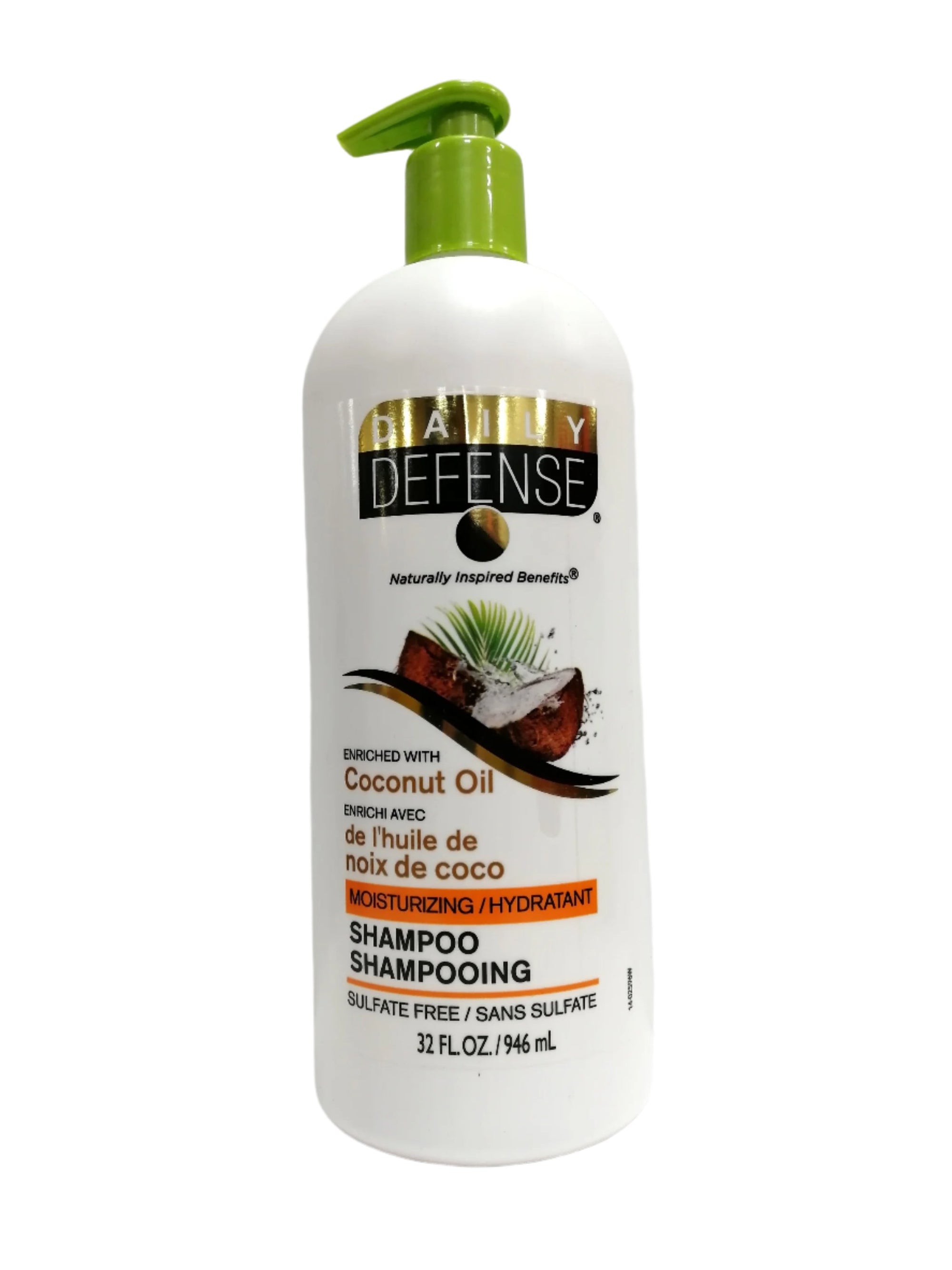 Daily Defense Moisturizing Shampoo with Coconut Oil 946ml pump