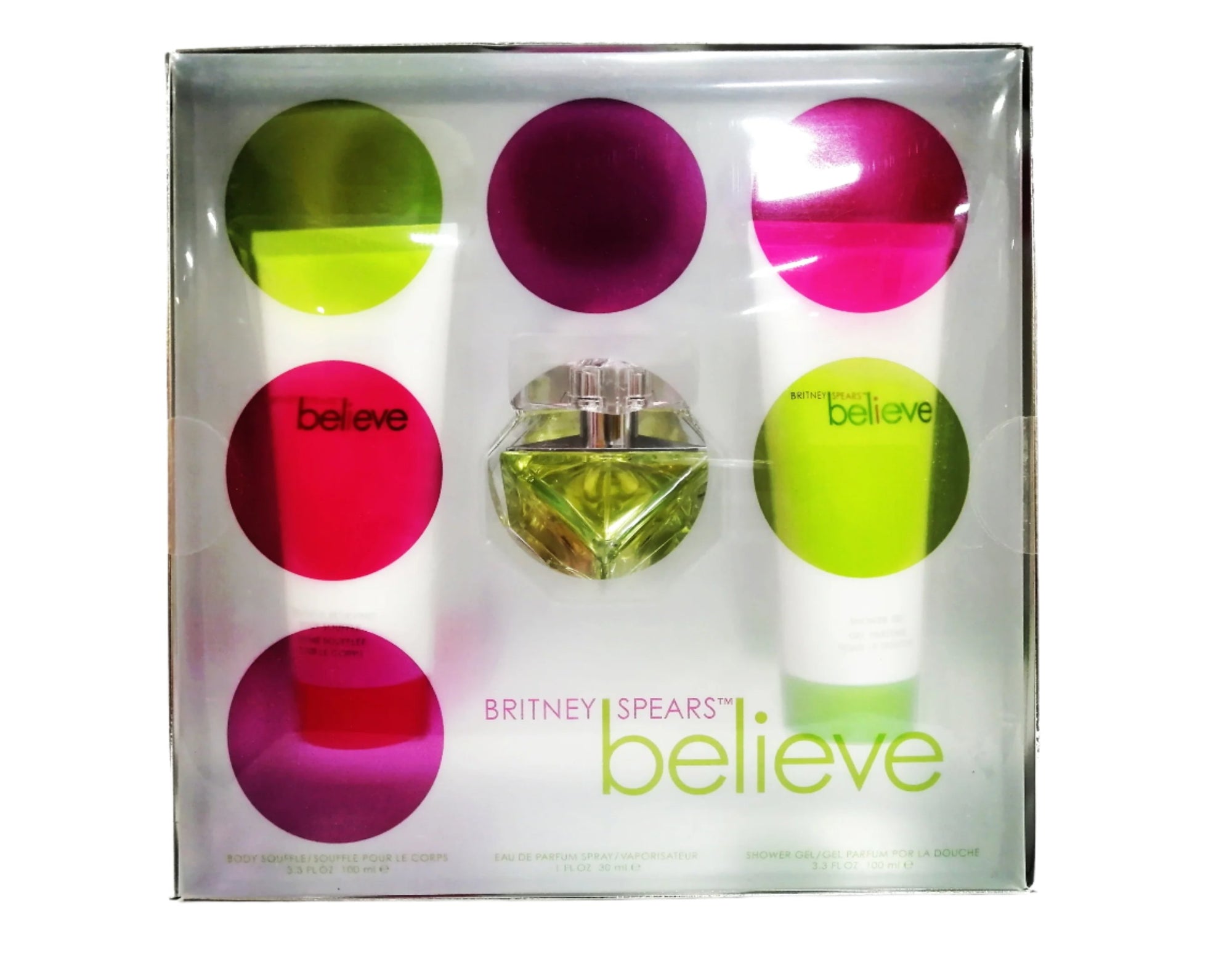 Britney Spears Believe 30ml 3pc set (Clear Box with colorful circles)