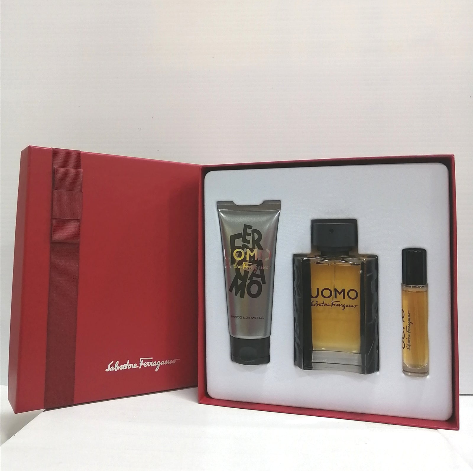 Salvatore Ferragamo Uomo 3pc Set 100ml EDT for Men (Red Box)