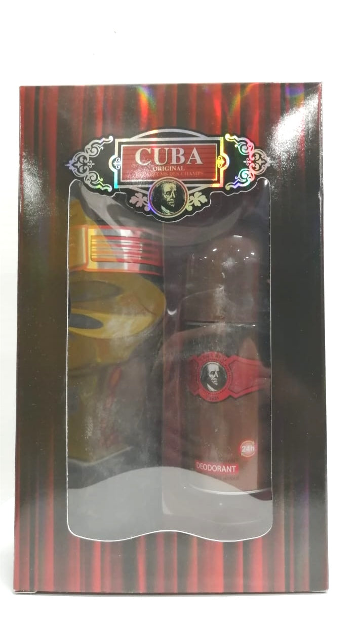 Cuba Red 2pc Set 100ml EDT & 50ml Deodorant Men