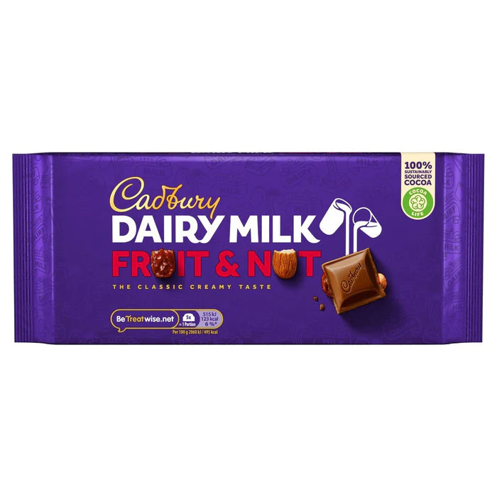 Cadbury Dairy Milk Fruit & Nut Bar 180g