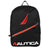 Nautica Diagonal Zipper Backpack (Black/Red)