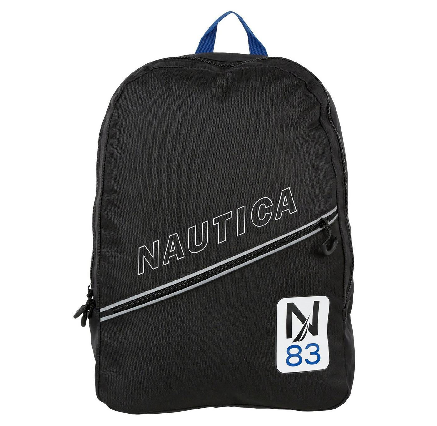 Nautica Diagonal Zipper N83 Backpack (Black/White)