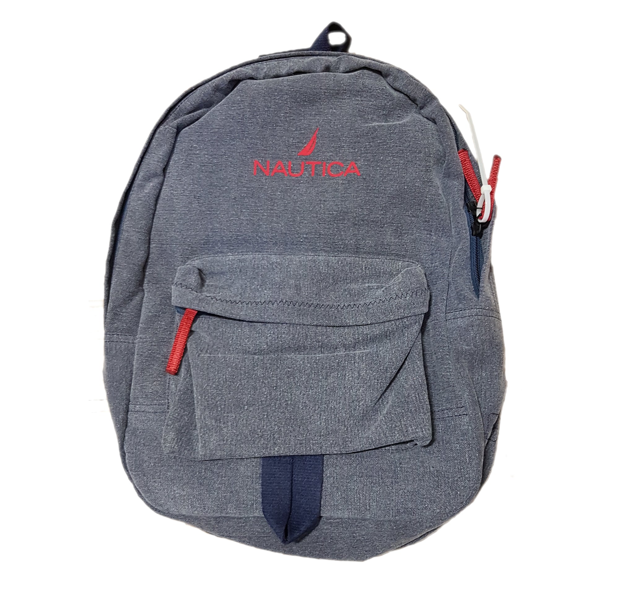 Nautica Water Resistant Cotton Backpack (Navy/Red)