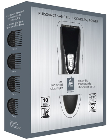 Vie Art Cordless Power 10 Piece Set Hair Trimmer with Blades