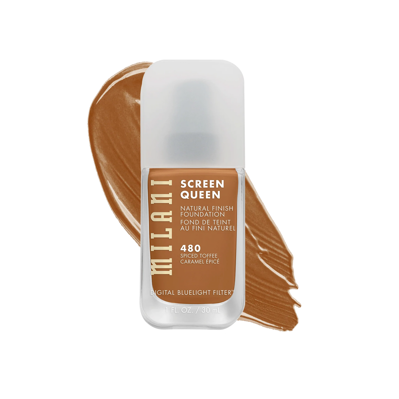 Milani Screen Queen Natural Finish Foundation 480 Spiced Toffee 30ml
