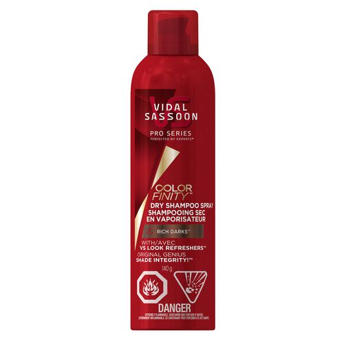 Vidal Sassoon Pro Series Dry Shampoo Spray vs Rich Darks 140g