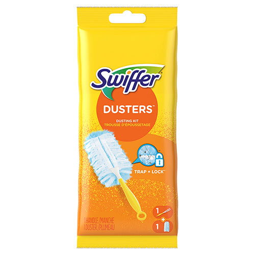 Swiffer Dusters Dusting Kit Trap + Lock 1 Handle with 1 Disposable Duster