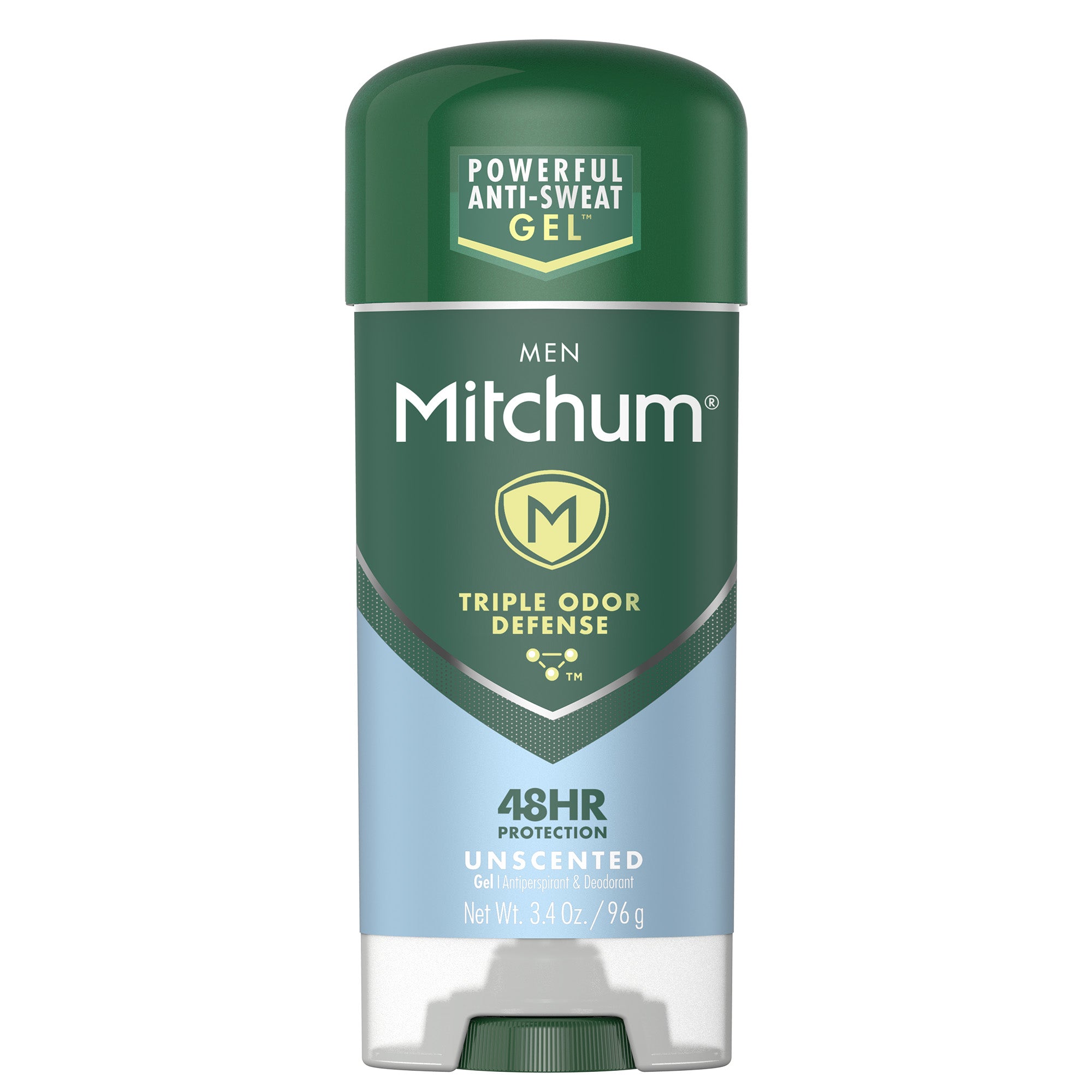 Mitchum Men Triple Odor Defense 48HR Protection Unscented Antiperspirant & Deodorant 96g