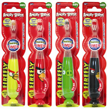 Firefly Angry Birds Toothbrush w/ Flashing Timer