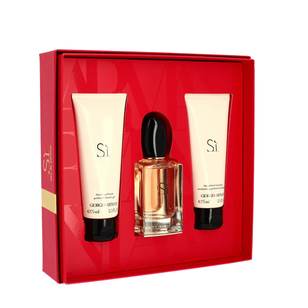 Giorgio Armani Si 3pc Set 50ml EDP Women Lisa s Cosmetics pop up shop