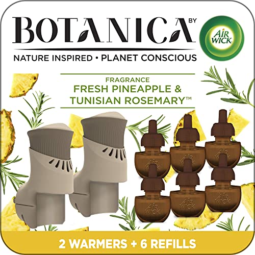 Air Wick Botanica Fresh Pineapple and Rosemary 2 Warmers + 6 Refills 20mL (CURBSIDE PICKUP ONLY)