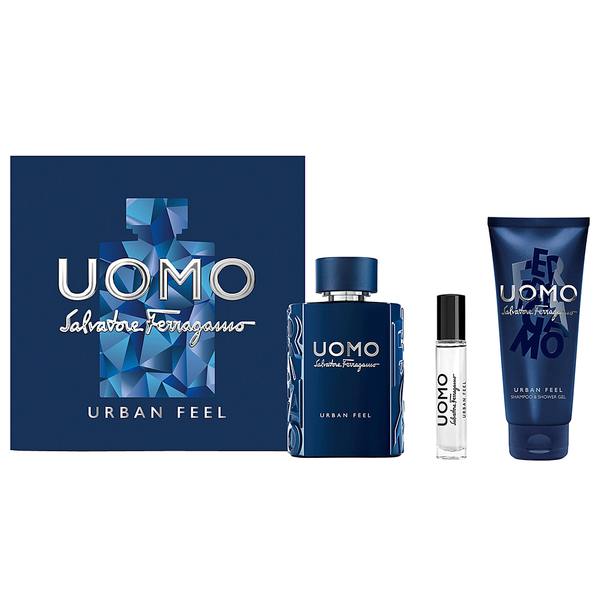 Salvatore Ferragamo Uomo Urban Feel 3pc Set 100ml EDT Men