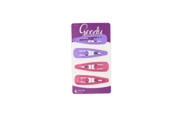 Goody Snap Clips 4pcs Purple and Pink