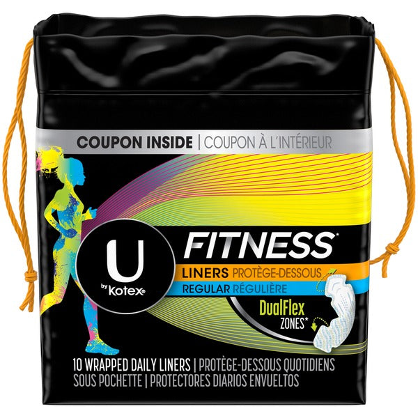 U by Kotex Fitness 10 Wrapped Daily Liners