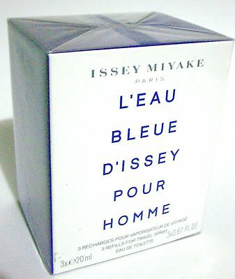 Issey Miyake Bleue D'issey 3pc Set x 20ml EDT Refills Men