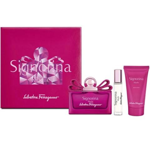 Salvatore Ferragamo Signorina Ribelle 3pc Set 100ml w/ 10ml EDP Women